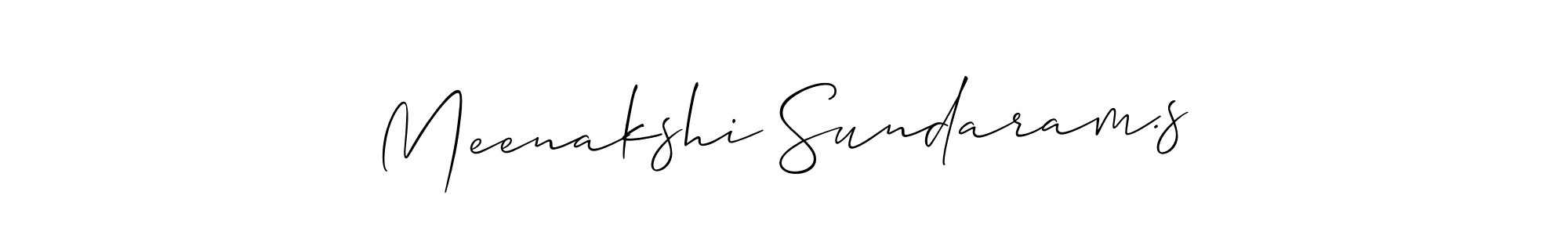 Also You can easily find your signature by using the search form. We will create Meenakshi Sundaram.s name handwritten signature images for you free of cost using Allison_Script sign style. Meenakshi Sundaram.s signature style 2 images and pictures png