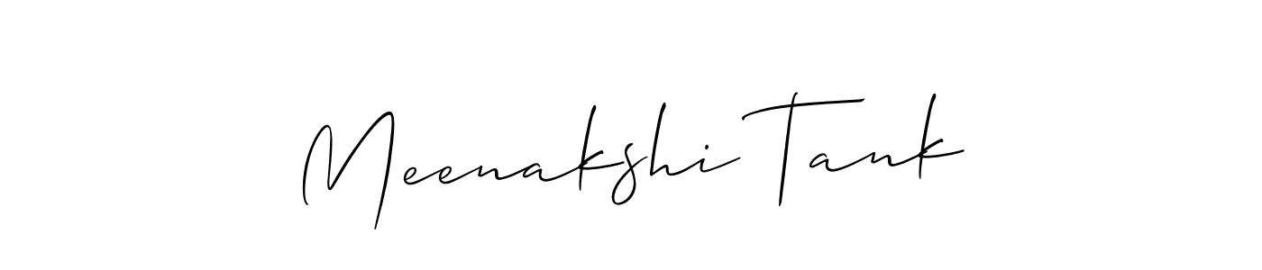 Design your own signature with our free online signature maker. With this signature software, you can create a handwritten (Allison_Script) signature for name Meenakshi Tank. Meenakshi Tank signature style 2 images and pictures png