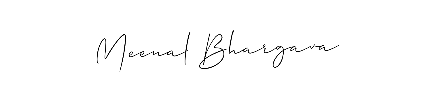 How to make Meenal Bhargava name signature. Use Allison_Script style for creating short signs online. This is the latest handwritten sign. Meenal Bhargava signature style 2 images and pictures png