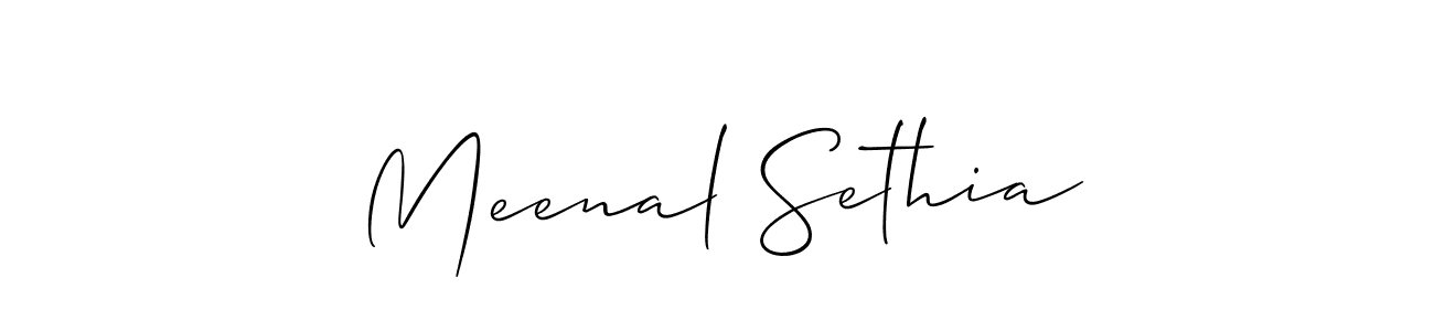 Make a beautiful signature design for name Meenal Sethia. Use this online signature maker to create a handwritten signature for free. Meenal Sethia signature style 2 images and pictures png