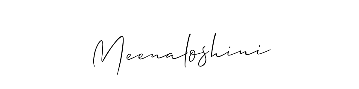 How to make Meenaloshini name signature. Use Allison_Script style for creating short signs online. This is the latest handwritten sign. Meenaloshini signature style 2 images and pictures png