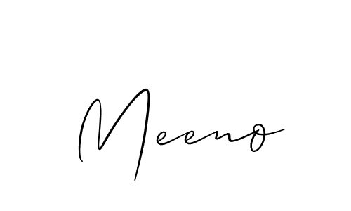 Create a beautiful signature design for name Meeno. With this signature (Allison_Script) fonts, you can make a handwritten signature for free. Meeno signature style 2 images and pictures png