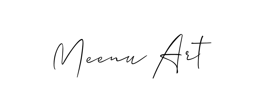 The best way (Allison_Script) to make a short signature is to pick only two or three words in your name. The name Meenu Art include a total of six letters. For converting this name. Meenu Art signature style 2 images and pictures png