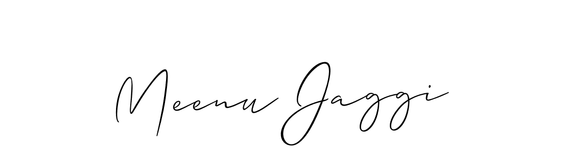 if you are searching for the best signature style for your name Meenu Jaggi. so please give up your signature search. here we have designed multiple signature styles  using Allison_Script. Meenu Jaggi signature style 2 images and pictures png