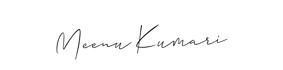 Make a short Meenu Kumari signature style. Manage your documents anywhere anytime using Allison_Script. Create and add eSignatures, submit forms, share and send files easily. Meenu Kumari signature style 2 images and pictures png