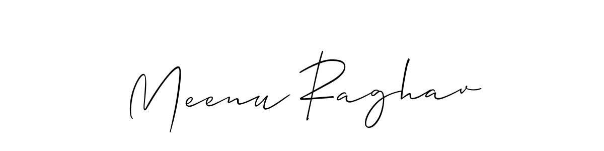 Meenu Raghav stylish signature style. Best Handwritten Sign (Allison_Script) for my name. Handwritten Signature Collection Ideas for my name Meenu Raghav. Meenu Raghav signature style 2 images and pictures png