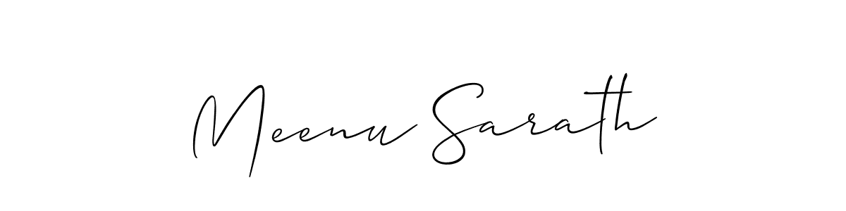 How to make Meenu Sarath name signature. Use Allison_Script style for creating short signs online. This is the latest handwritten sign. Meenu Sarath signature style 2 images and pictures png