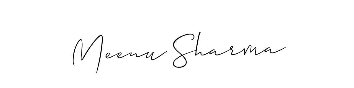 Similarly Allison_Script is the best handwritten signature design. Signature creator online .You can use it as an online autograph creator for name Meenu Sharma. Meenu Sharma signature style 2 images and pictures png