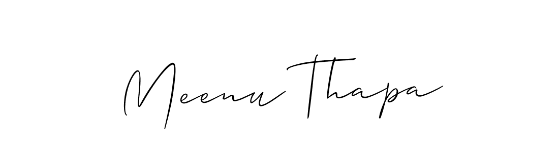 How to Draw Meenu Thapa signature style? Allison_Script is a latest design signature styles for name Meenu Thapa. Meenu Thapa signature style 2 images and pictures png