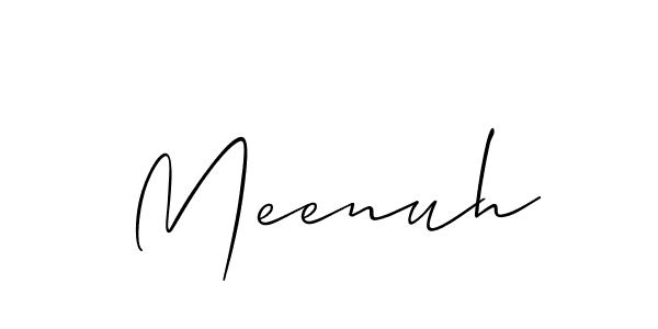 Make a beautiful signature design for name Meenuh. Use this online signature maker to create a handwritten signature for free. Meenuh signature style 2 images and pictures png