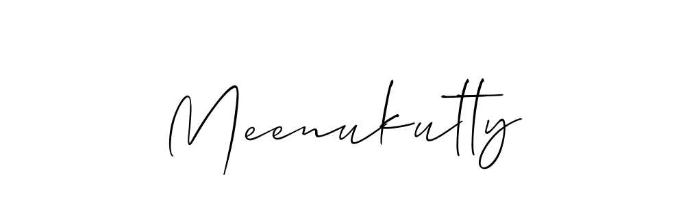 How to make Meenukutty signature? Allison_Script is a professional autograph style. Create handwritten signature for Meenukutty name. Meenukutty signature style 2 images and pictures png
