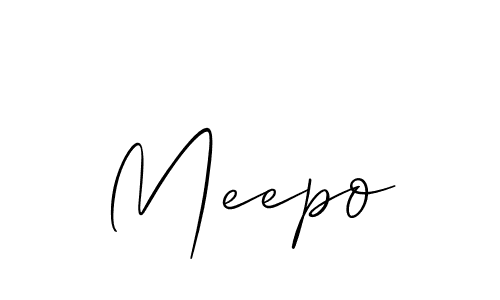 Make a beautiful signature design for name Meepo. With this signature (Allison_Script) style, you can create a handwritten signature for free. Meepo signature style 2 images and pictures png