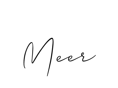 Create a beautiful signature design for name Meer. With this signature (Allison_Script) fonts, you can make a handwritten signature for free. Meer signature style 2 images and pictures png