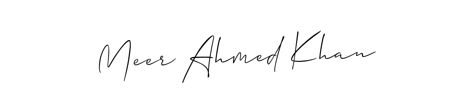 Also You can easily find your signature by using the search form. We will create Meer Ahmed Khan name handwritten signature images for you free of cost using Allison_Script sign style. Meer Ahmed Khan signature style 2 images and pictures png