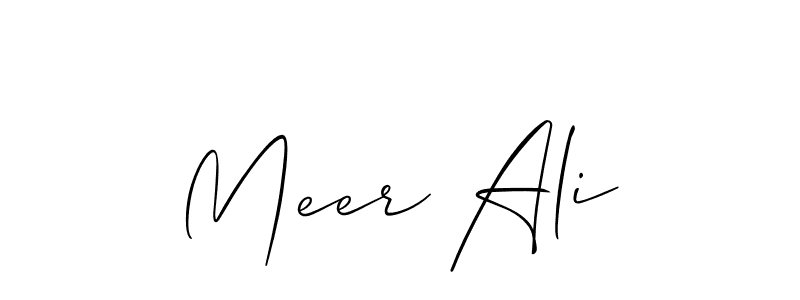 Allison_Script is a professional signature style that is perfect for those who want to add a touch of class to their signature. It is also a great choice for those who want to make their signature more unique. Get Meer Ali name to fancy signature for free. Meer Ali signature style 2 images and pictures png