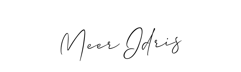Similarly Allison_Script is the best handwritten signature design. Signature creator online .You can use it as an online autograph creator for name Meer Idris. Meer Idris signature style 2 images and pictures png