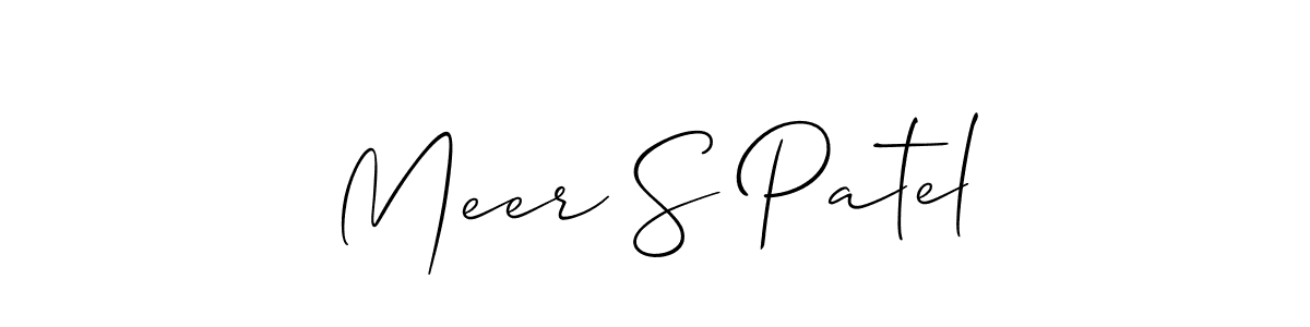 Allison_Script is a professional signature style that is perfect for those who want to add a touch of class to their signature. It is also a great choice for those who want to make their signature more unique. Get Meer S Patel name to fancy signature for free. Meer S Patel signature style 2 images and pictures png