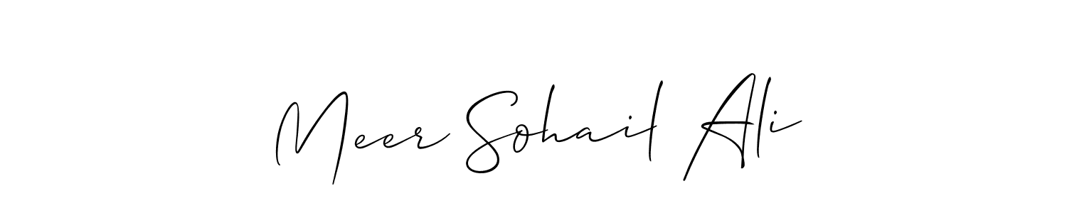 Also You can easily find your signature by using the search form. We will create Meer Sohail Ali name handwritten signature images for you free of cost using Allison_Script sign style. Meer Sohail Ali signature style 2 images and pictures png