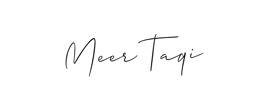 Also we have Meer Taqi name is the best signature style. Create professional handwritten signature collection using Allison_Script autograph style. Meer Taqi signature style 2 images and pictures png