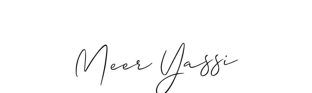 Also we have Meer Yassi name is the best signature style. Create professional handwritten signature collection using Allison_Script autograph style. Meer Yassi signature style 2 images and pictures png