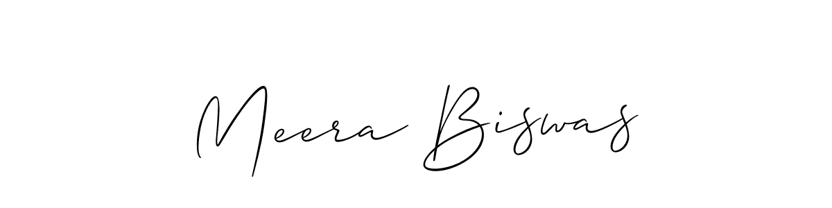 You should practise on your own different ways (Allison_Script) to write your name (Meera Biswas) in signature. don't let someone else do it for you. Meera Biswas signature style 2 images and pictures png