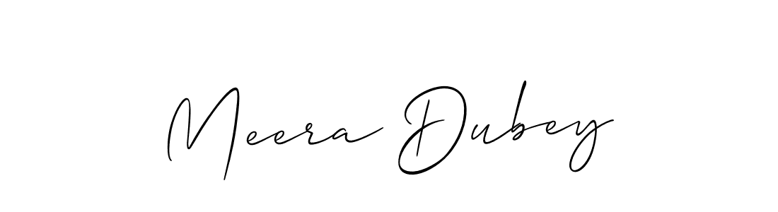 How to make Meera Dubey name signature. Use Allison_Script style for creating short signs online. This is the latest handwritten sign. Meera Dubey signature style 2 images and pictures png