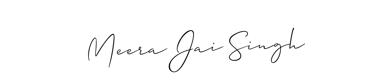 The best way (Allison_Script) to make a short signature is to pick only two or three words in your name. The name Meera Jai Singh include a total of six letters. For converting this name. Meera Jai Singh signature style 2 images and pictures png