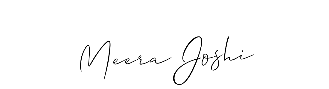 The best way (Allison_Script) to make a short signature is to pick only two or three words in your name. The name Meera Joshi include a total of six letters. For converting this name. Meera Joshi signature style 2 images and pictures png
