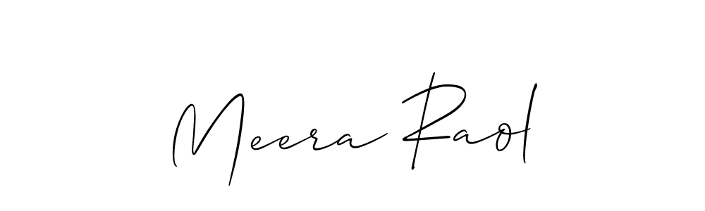 Make a short Meera Raol signature style. Manage your documents anywhere anytime using Allison_Script. Create and add eSignatures, submit forms, share and send files easily. Meera Raol signature style 2 images and pictures png