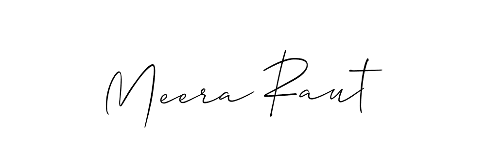 The best way (Allison_Script) to make a short signature is to pick only two or three words in your name. The name Meera Raut include a total of six letters. For converting this name. Meera Raut signature style 2 images and pictures png