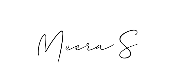 Create a beautiful signature design for name Meera S. With this signature (Allison_Script) fonts, you can make a handwritten signature for free. Meera S signature style 2 images and pictures png