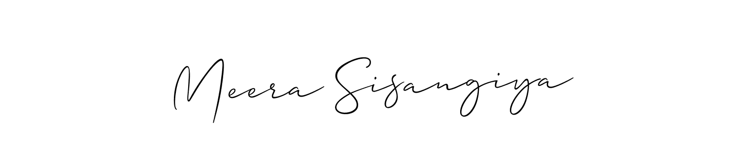 Make a beautiful signature design for name Meera Sisangiya. Use this online signature maker to create a handwritten signature for free. Meera Sisangiya signature style 2 images and pictures png