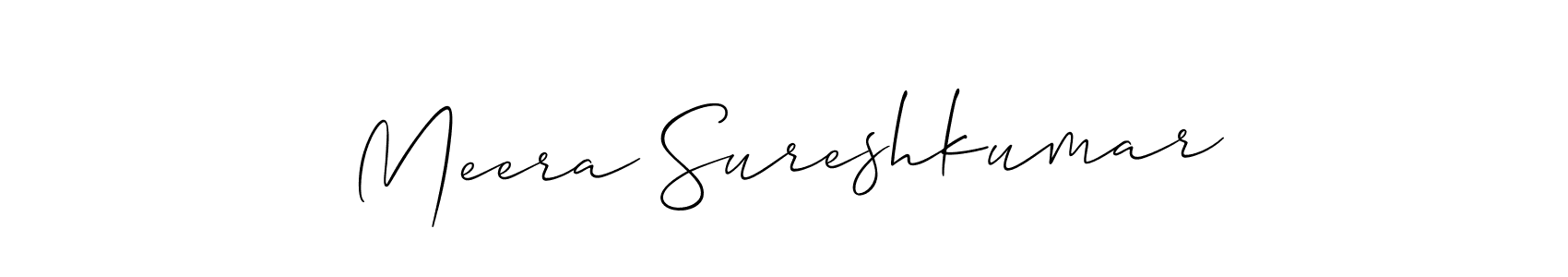 Make a beautiful signature design for name Meera Sureshkumar. With this signature (Allison_Script) style, you can create a handwritten signature for free. Meera Sureshkumar signature style 2 images and pictures png