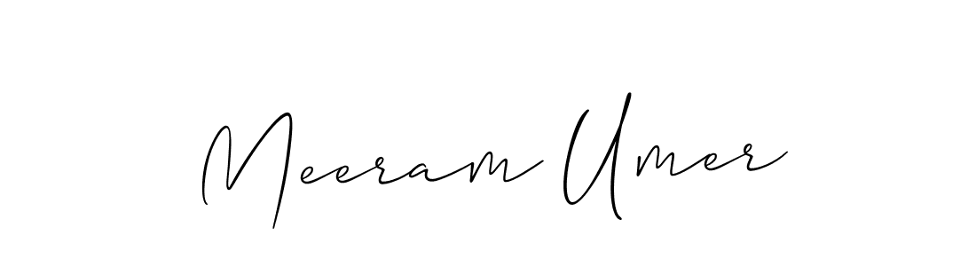 How to make Meeram Umer name signature. Use Allison_Script style for creating short signs online. This is the latest handwritten sign. Meeram Umer signature style 2 images and pictures png