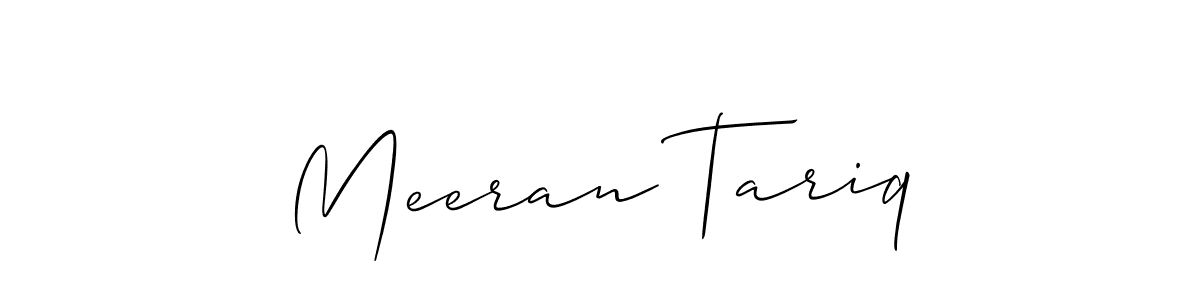 Create a beautiful signature design for name Meeran Tariq. With this signature (Allison_Script) fonts, you can make a handwritten signature for free. Meeran Tariq signature style 2 images and pictures png