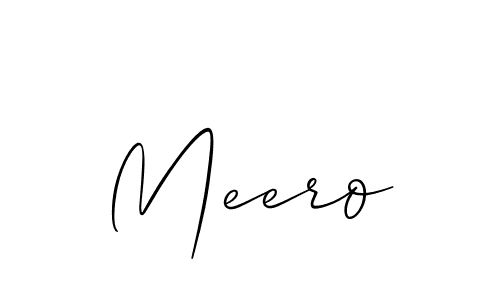 Use a signature maker to create a handwritten signature online. With this signature software, you can design (Allison_Script) your own signature for name Meero. Meero signature style 2 images and pictures png