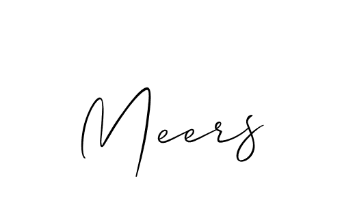 How to make Meers signature? Allison_Script is a professional autograph style. Create handwritten signature for Meers name. Meers signature style 2 images and pictures png