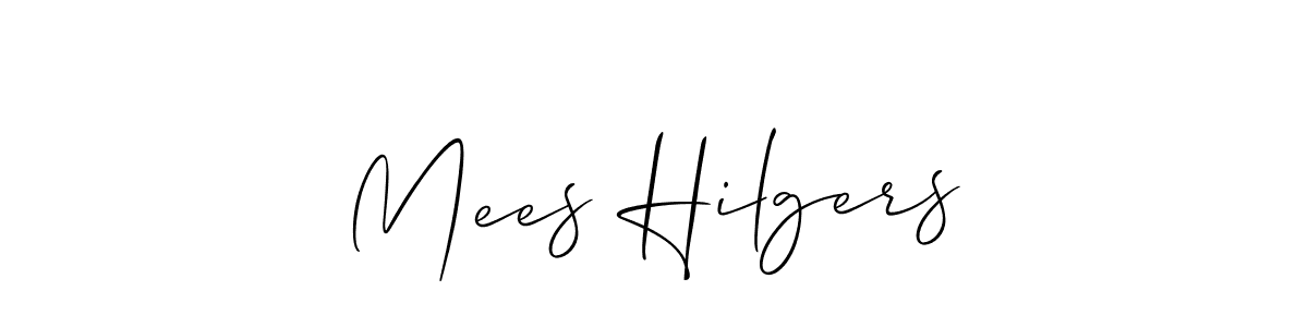 Make a beautiful signature design for name Mees Hilgers. With this signature (Allison_Script) style, you can create a handwritten signature for free. Mees Hilgers signature style 2 images and pictures png