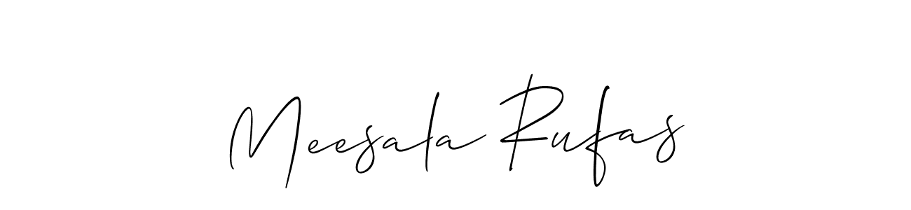 The best way (Allison_Script) to make a short signature is to pick only two or three words in your name. The name Meesala Rufas include a total of six letters. For converting this name. Meesala Rufas signature style 2 images and pictures png