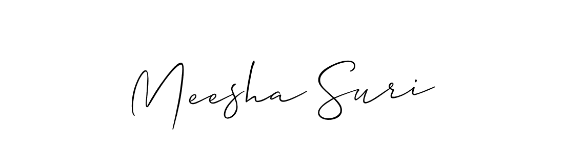 The best way (Allison_Script) to make a short signature is to pick only two or three words in your name. The name Meesha Suri include a total of six letters. For converting this name. Meesha Suri signature style 2 images and pictures png