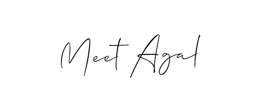 Design your own signature with our free online signature maker. With this signature software, you can create a handwritten (Allison_Script) signature for name Meet Agal. Meet Agal signature style 2 images and pictures png