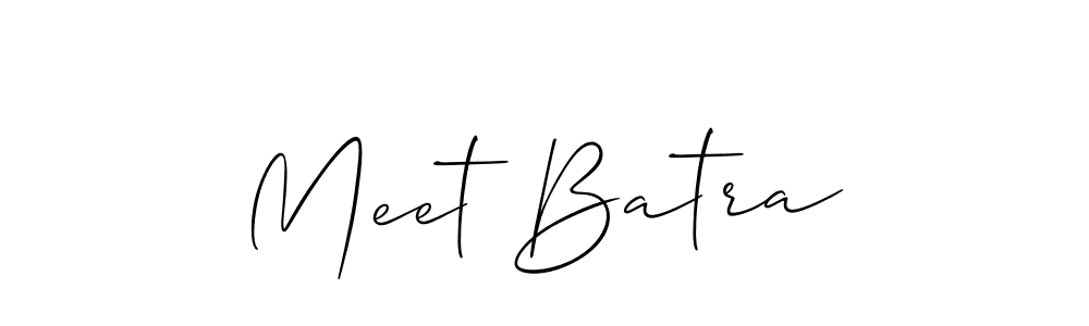 Allison_Script is a professional signature style that is perfect for those who want to add a touch of class to their signature. It is also a great choice for those who want to make their signature more unique. Get Meet Batra name to fancy signature for free. Meet Batra signature style 2 images and pictures png
