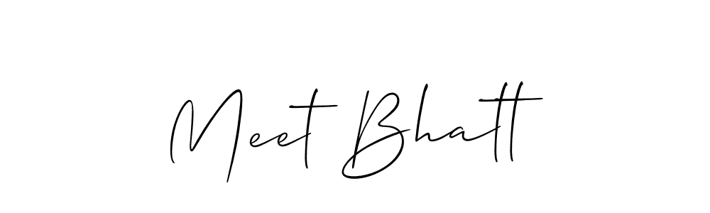 Also we have Meet Bhatt name is the best signature style. Create professional handwritten signature collection using Allison_Script autograph style. Meet Bhatt signature style 2 images and pictures png