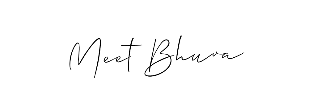 Similarly Allison_Script is the best handwritten signature design. Signature creator online .You can use it as an online autograph creator for name Meet Bhuva. Meet Bhuva signature style 2 images and pictures png