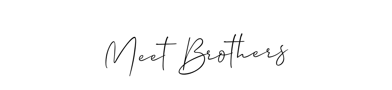 See photos of Meet Brothers official signature by Spectra . Check more albums & portfolios. Read reviews & check more about Allison_Script font. Meet Brothers signature style 2 images and pictures png