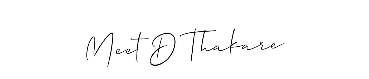 How to Draw Meet D Thakare signature style? Allison_Script is a latest design signature styles for name Meet D Thakare. Meet D Thakare signature style 2 images and pictures png