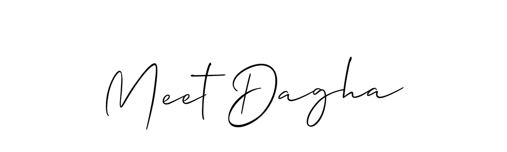 It looks lik you need a new signature style for name Meet Dagha. Design unique handwritten (Allison_Script) signature with our free signature maker in just a few clicks. Meet Dagha signature style 2 images and pictures png