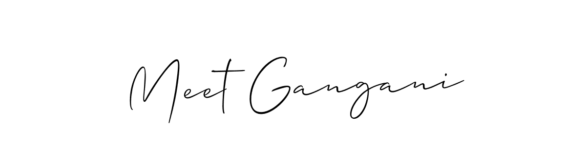 Best and Professional Signature Style for Meet Gangani. Allison_Script Best Signature Style Collection. Meet Gangani signature style 2 images and pictures png