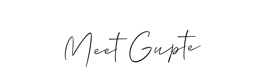 You should practise on your own different ways (Allison_Script) to write your name (Meet Gupte) in signature. don't let someone else do it for you. Meet Gupte signature style 2 images and pictures png