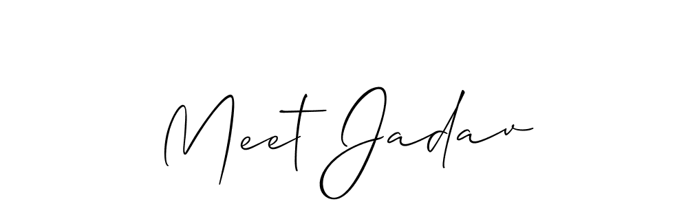 Best and Professional Signature Style for Meet Jadav. Allison_Script Best Signature Style Collection. Meet Jadav signature style 2 images and pictures png